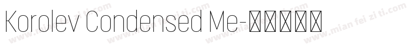 Korolev Condensed Me字体转换